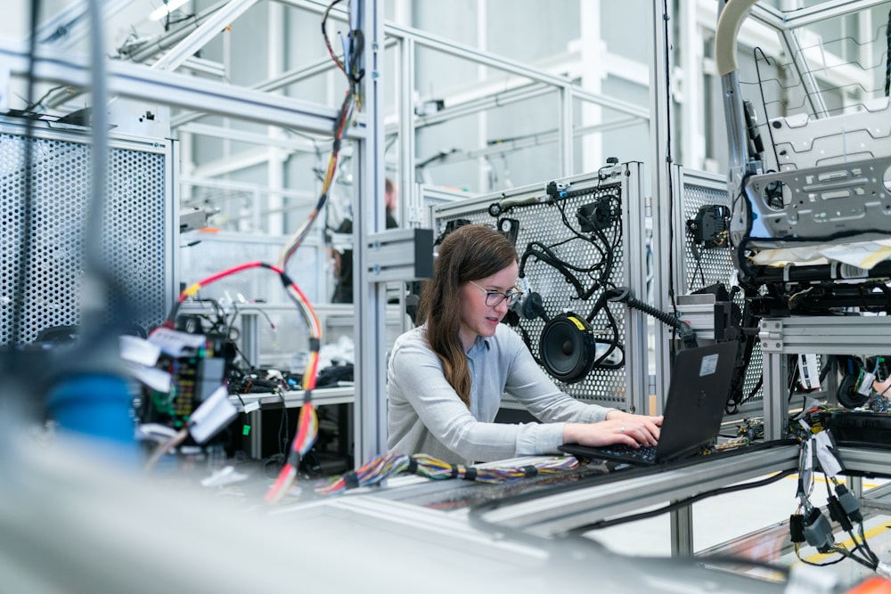 Engineering students working in a modern university laboratory